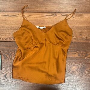 Abercrombie & Fitch Satin Camisole - Burnt Orange